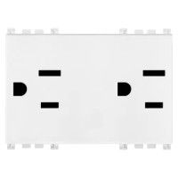 Vimar 2 розетки 2P+T 15A USA/SASO, белая, 19246.B Vimar 2 розетки 2P+T 15A USA/SASO, белая, 19246.B