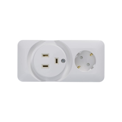 ПРИМА О/У РОЗЕТКА комб:ДЛЯ ЭЛЕКТРОПЛИТЫ 32А+силовая 16А 250В,БЕЛЫЙ,опт.уп.Россия