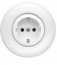 Berker Розетка 2к+З, глянцевый белый, серия 1930