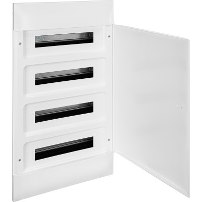 137549 Пластиковый щиток Legrand Practibox S, для встраиваемого монтажа, цвет двери "Белый", 4X18