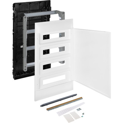 137549 Пластиковый щиток Legrand Practibox S, для встраиваемого монтажа, цвет двери "Белый", 4X18