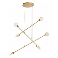 ST LUCE SL6104.203.06 Светильник подвесной ST-Luce Золотистый/Прозрачный,С пузырьками воздуха LED 6*3W 3000K