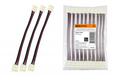 Коннектор для гибкого соединения двух светодиодных RGB лент шириной 10 мм, TDM Electric, SQ0331-0045