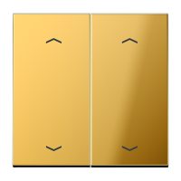 Клавиша для KNX кнопки с символами "стрелки", 2 группы; металл; имитация золота, GO102P