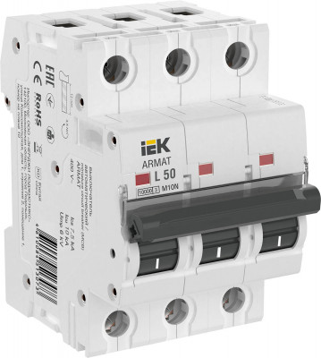 ARMAT Автоматический выключатель M10N 3P L 50А IEK, AR-M10N-3-L050