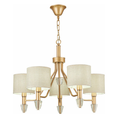 Evoluce SLE107003-05 Светильник подвесной Золотистый/Бежевый E14 5*40W