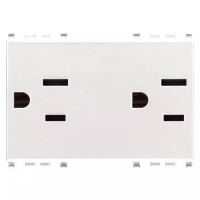 Vimar Две розетки SICURY 2P+T 15A USA+SASO, белые, 20243.B Vimar Две розетки SICURY 2P+T 15A USA+SASO, белые, 20243.B