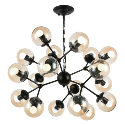 Evoluce SLE154913-18 Светильник подвесной Черный/Янтарный E27 18*60W