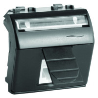 ДКС USB 2.0 со шторкой, Brava, черная, 2мод, 77202N