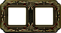 FD01362PBCL Fede Firenze Crystal De Luxe Рамка 2-ная, Bright Patina