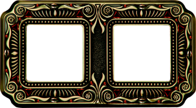 FD01362PBCL Fede Firenze Crystal De Luxe Рамка 2-ная, Bright Patina