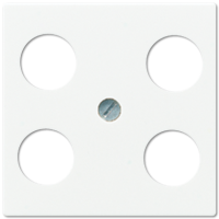 Крышка для SAT-TV-розетки с 4-мя гнездами; белая, A561-4SAT1WW Крышка для SAT-TV-розетки с 4-мя гнездами; белая, A561-4SAT1WW