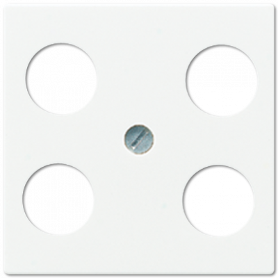 Крышка для SAT-TV-розетки с 4-мя гнездами; белая, A561-4SAT1WW