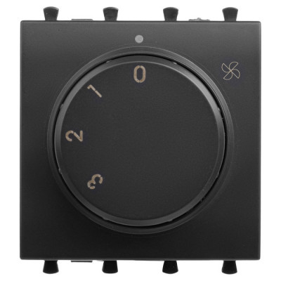 4412172 - ДКС Механизм управления вентиляторами модульный, "Avanti", "Черный матовый", 2 модуля