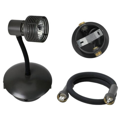 LUSSOLE BAY SHORE Трековый светильник, цвет основания - черный, плафон - металл (цвет - черный), 1x50W GU10, LSP-9820