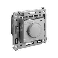 4404163 - ДКС Термостат для теплых полов в стену, "Avanti", "Закаленная сталь"