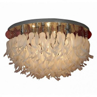 LUSSOLE COMO Люстра потолочная, цвет основания - хром, плафон - стекло (цвет - белый), 10x40W E14, LSA-5603-10