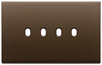 Vimar Накладка Vintage, 4 модуля на 4 выключателя, металл брошированный темная бронза, 22674.4.12
