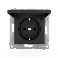 Розетка 1-м СП Pixel 16А IP20 с заземл. защ. шторки с крышкой механизм карбон TOKOV ELECTRIC TKE-PX-R1ZSW1-C14 Розетка 1-м СП Pixel 16А IP20 с заземл. защ. шторки с крышкой механизм карбон TOKOV ELECTRIC TKE-PX-R1ZSW1-C14