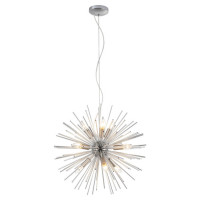 LUSSOLE STAR Люстра подвесная, цвет основания - матовый никель, 9x6W E14, GRLSP-8336