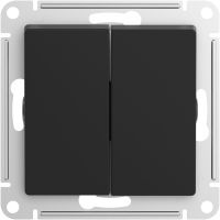 ATN441051 - ATLASDESIGN AQUA 2-клавишный ВЫКЛЮЧАТЕЛЬ, IP44, сх.5, 10АХ, механизм, КАРБОН, Systeme Electric