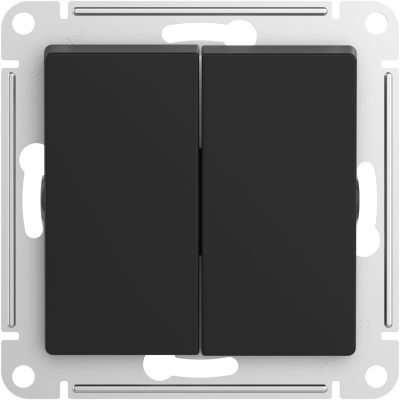 ATN441051 - ATLASDESIGN AQUA 2-клавишный ВЫКЛЮЧАТЕЛЬ, IP44, сх.5, 10АХ, механизм, КАРБОН, Systeme Electric