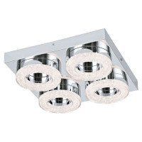 95664 Светодиод. настенно-потол. светильник FRADELO, 4х4W (LED), 280х280, сталь, хром/пластик с крис