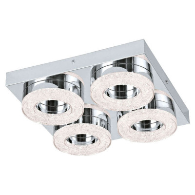 95664 Светодиод. настенно-потол. светильник FRADELO, 4х4W (LED), 280х280, сталь, хром/пластик с крис