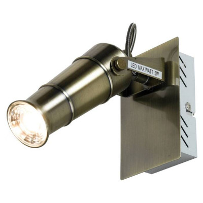 LUSSOLE TUSCALOOSA Спот, цвет основания - бронзовый, плафон - металл (цвет - бронзовый), 1x5W LED, LSP-9509