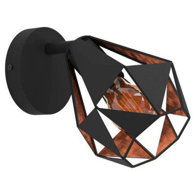 43715 Бра CARLTON 7, 1x40W(E27), сталь, черный, медный