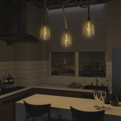 Лампа Gauss Filament V140 5W 200lm 1800К Е27 green-clear flexible LED 1/6, 1009802105