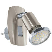 92924 Светодиодное бра в розетку MINI 4, 1х3W (GU10), L70, сталь, никель мат., хром