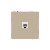 DKC KANT Компьютерная розетка RJ-45 без шторки, кат.6А одинарная,ванильный марципан, 7015673