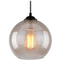 Arte Lamp SPLENDIDO, Подвес, цвет арматуры - черный, цвет плафона/декора - ЯНТАРНЫЙ, 1х40W E27, A4285SP-1AM