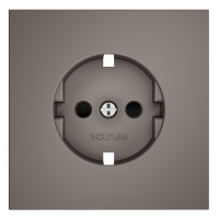 Накладка для розетки с заземлением и защитными шторками, S70 (капучино), VLS000714