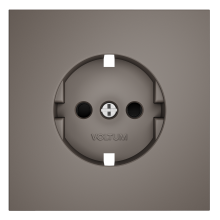 Накладка для розетки с заземлением и защитными шторками, S70 (капучино), VLS000714