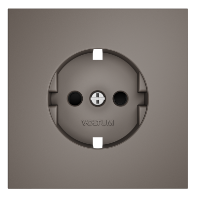 Накладка для розетки с заземлением и защитными шторками, S70 (капучино), VLS000714