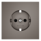 Накладка для розетки с заземлением и защитными шторками, S70 (капучино), VLS000714