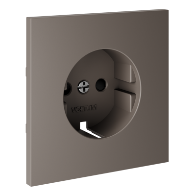 Накладка для розетки с заземлением и защитными шторками, S70 (капучино), VLS000714