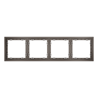 Рамка пластиковая VOLTUM S70 на 4 пост, (капучино), VLS100414