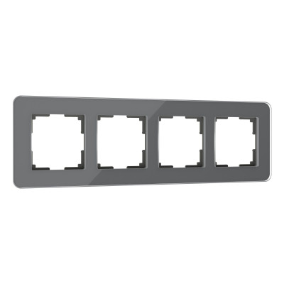 Werkel W0042440/ Рамка на 4 поста Elite (графит, стекло), a057881