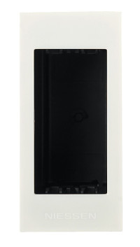 N2671 BL - Цоколь для установки в мебель/перегородки на 1 модуль, серия Zenit, цвет альпийский белый - 2CLA267100N1101