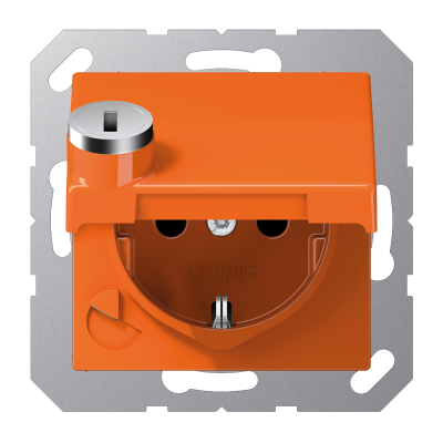 SCHUKO-розетка  с крышкой и замком, AS1520BFKLSLO