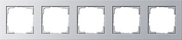 8575 PL - Рамка 5-постовая, серия SKY, цвет серебристый - 2CLA857500A1301