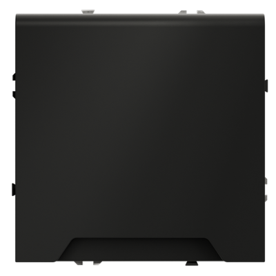 Розетка встраиваемая VOLTUM S70 с заземлением, защитными шторками и крышкой 16А, (черный матовый), VLS040308