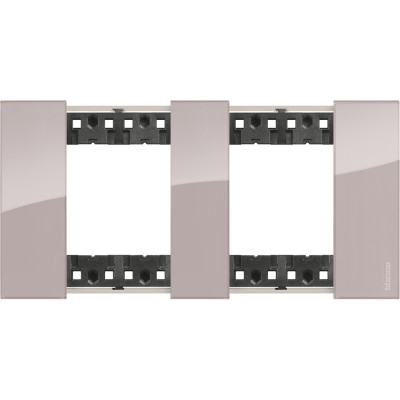 KA4802M2DM Bticino LIVING NOW. Декоративная рамка 2 поста (2+2 модуля).Цвет "Аура", KA4802M2DM