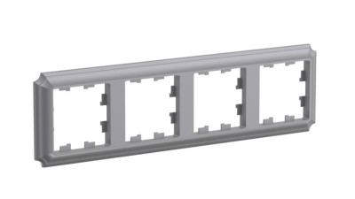 ATN100904 - ATLASDESIGN ANTIQUE 4-постовая РАМКА, универсальная, СТАЛЬ, Systeme Electric