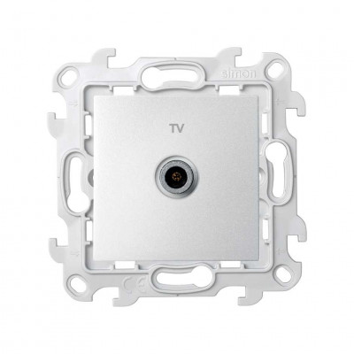 Simon Розетка TV одиночная цвета алюминий S24 Harmonie, 2450477-033
