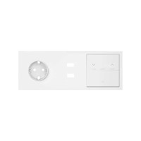 Simon 10020306-230 Кит 3 поста, фронт. Накладка на 1 розетку Schuko + 1 з/у 2xUSB + 1 клавиша выключателя + 1 клавиша жалюзи цвета белый матовый S100