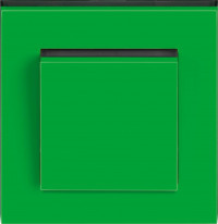 ABB Выключатель 1-клавишный, цвет зеленый - черный, серия Levit